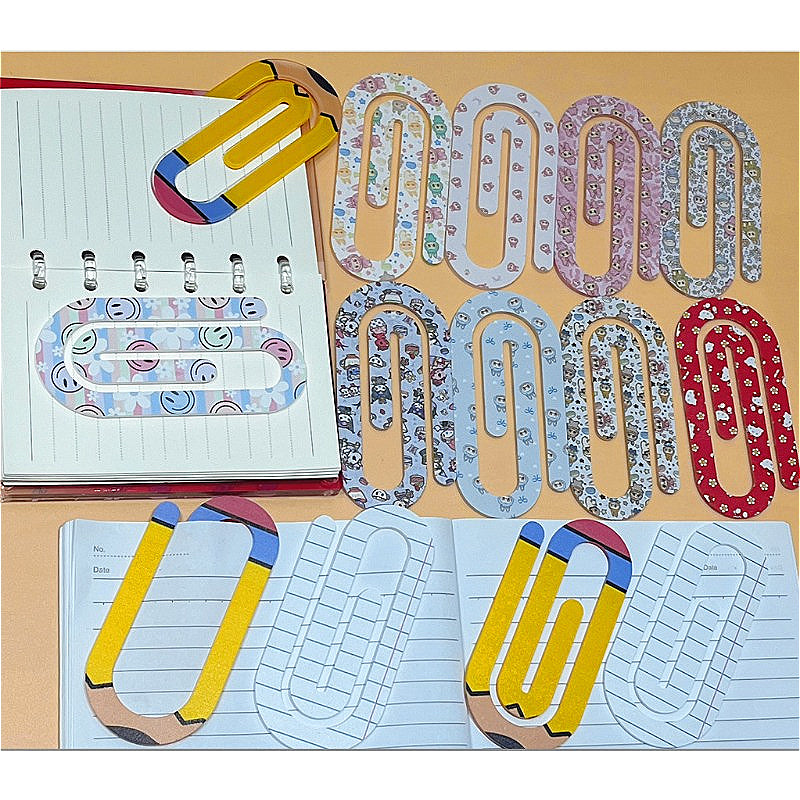 Wholesale 10pcs/pack  Random  Cartoon  Acrylic Clip Bookmark DIY